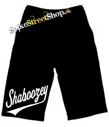 Kraťasy SHABOOZEY - Logo Singer - Voľné sieťované čierne letné šortky