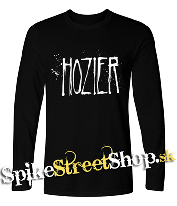 HOZIER - Logo Singer - čierne pánske tričko s dlhými rukávmi