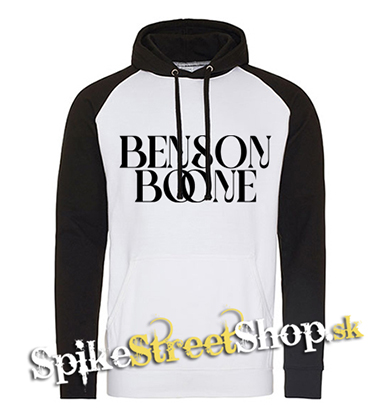 BENSON BOONE - Logo Singer - čiernobiela pánska mikina