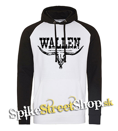 MORGAN WALLEN - Country Music Crest - čiernobiela pánska mikina