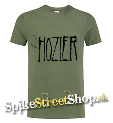 HOZIER - Logo Singer - olivové pánske tričko