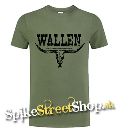 MORGAN WALLEN - Country Music Crest - olivové pánske tričko