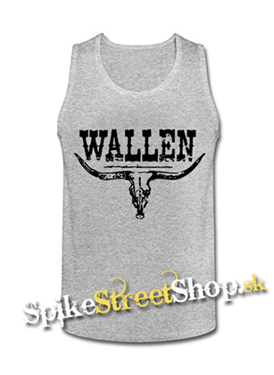 MORGAN WALLEN - Country Music Crest - Mens Vest Tank Top - šedé