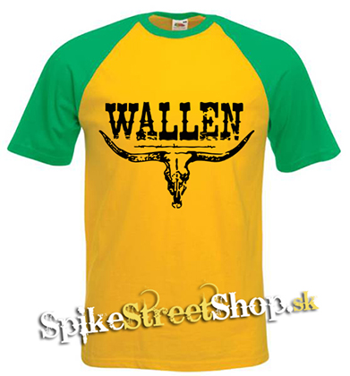 MORGAN WALLEN - Country Music Crest - žltozelené pánske tričko