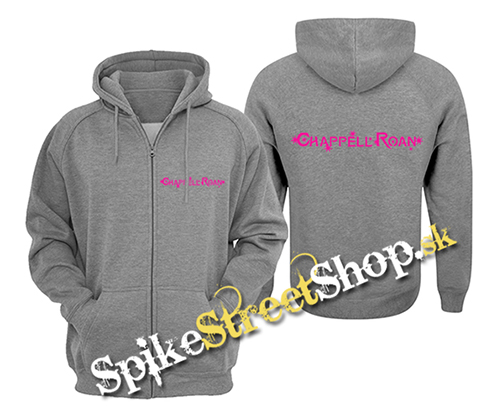 CHAPPELL ROAN - Pink Logo - šedá pánska mikina na zips