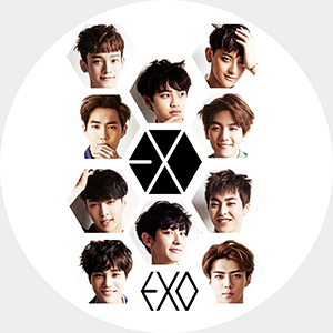 Podložka pod myš EXO - Band Faces Poster - okrúhla