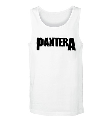 PANTERA - Logo - Mens Vest Tank Top - biele