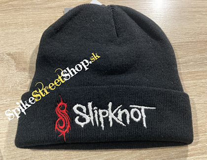SLIPKNOT - Tribal Red "S" & White Logo - zimná čiapka (-50%=VÝPREDAJ)