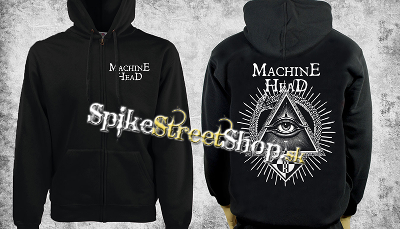 MACHINE HEAD - All Seeing Eye - čierna pánska mikina na zips