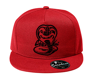 COBRA KAI - Black Cobra Logo - červená šiltovka model "Snapback"