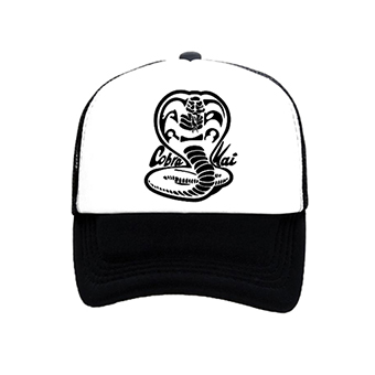 COBRA KAI - Black Cobra Logo - čiernobiela sieťkovaná šiltovka model "Trucker"