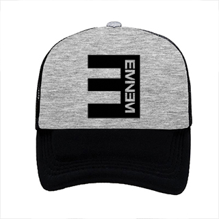 EMINEM - Logo Crest - šedočierna sieťkovaná šiltovka model "Trucker"