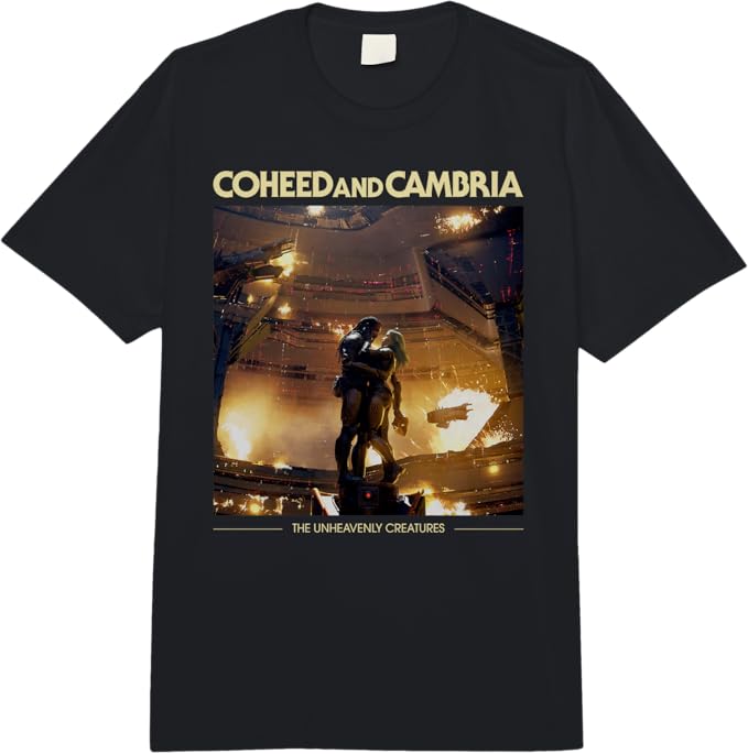 COHEED AND CAMBRIA - Unheavenly Cover Comfort Colors Adult Heavyweight T-shirt - čierne pánske tričko (-60%=VÝPREDAJ)