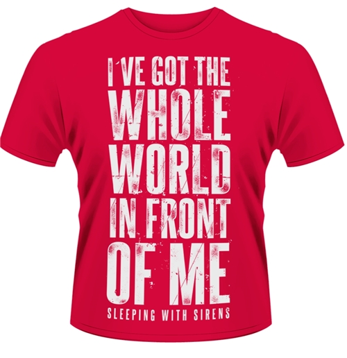SLEEPING WITH SIRENS - Sirens World - červené pánske tričko (-50%=VÝPREDAJ)