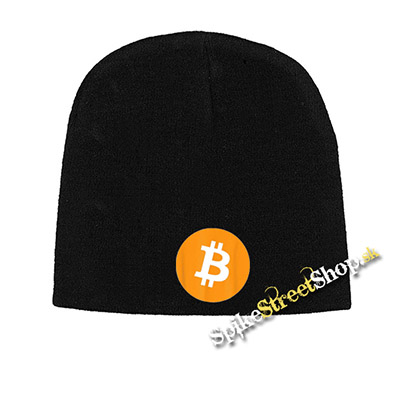 Čierna zimná čiapka BITCOIN - Crest