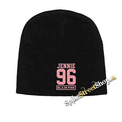 Čierna zimná čiapka BLACKPINK - JENNIE 96 - Pink Number Years