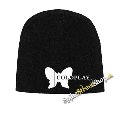 Čierna zimná čiapka COLDPLAY - Butterfly Logo