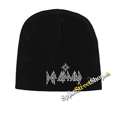 Čierna zimná čiapka DEF LEPPARD - Logo 2