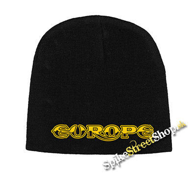 Čierna zimná čiapka EUROPE - Logo