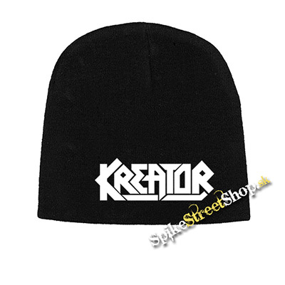 Čierna zimná čiapka KREATOR - Logo White