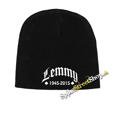 Čierna zimná čiapka LEMMY - 1945-2015