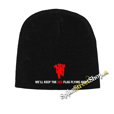 Čierna zimná čiapka MANCHESTER UNITED - We'll Keep The Red