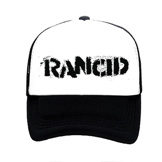 RANCID - Logo - čiernobiela sieťkovaná šiltovka model "Trucker"