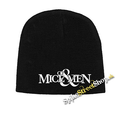 Čierna zimná čiapka OF MICE AND MEN - Logo