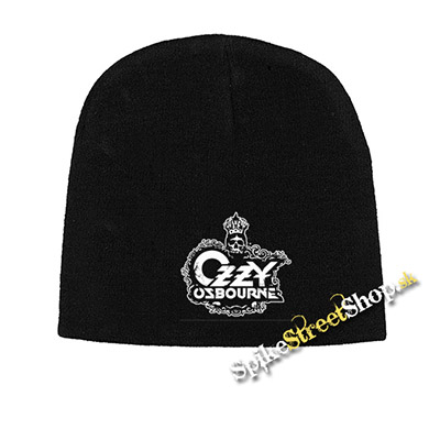 Čierna zimná čiapka OZZY OSBOURNE - Logo Crowned Skull