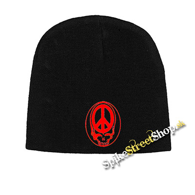 Čierna zimná čiapka PEACE SKULL