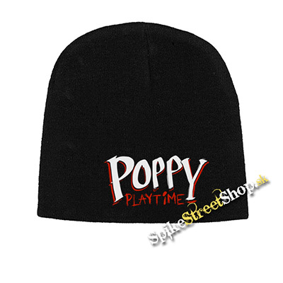 Čierna zimná čiapka POPPY PLAYTIME - Logo