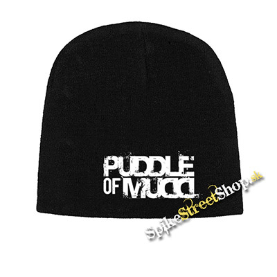 Čierna zimná čiapka PUDDLE OF MUDD - Logo