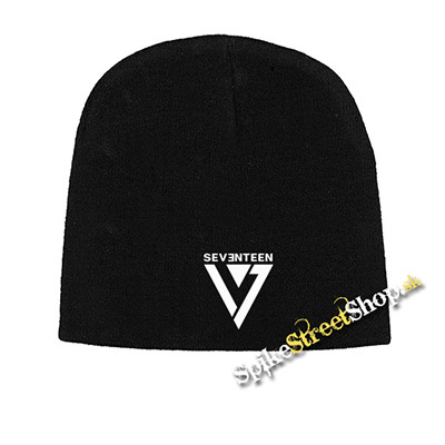 Čierna zimná čiapka SEVENTEEN - Logo