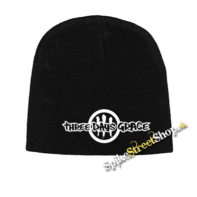 Čierna zimná čiapka THREE DAYS GRACE - Logo