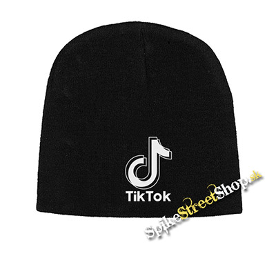 Čierna zimná čiapka TIK TOK - Logo
