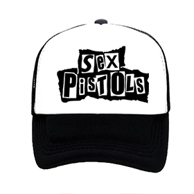 SEX PISTOLS - Logo - čiernobiela sieťkovaná šiltovka model "Trucker"