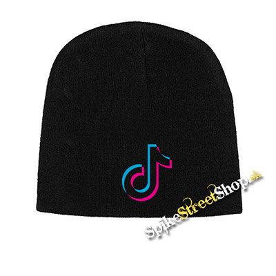 Čierna zimná čiapka TIK TOK - Znak