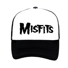 MISFITS - Simple Logo - čiernobiela sieťkovaná šiltovka model "Trucker"