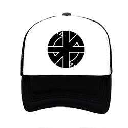 CRASS - Symbol Crest - čiernobiela sieťkovaná šiltovka model "Trucker"