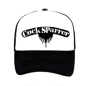 COCK SPARRER - Logo - čiernobiela sieťkovaná šiltovka model "Trucker"
