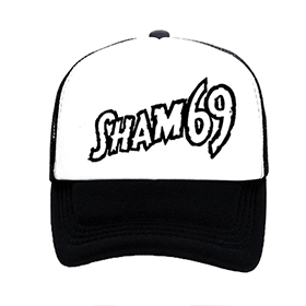 SHAM 69 - Logo - čiernobiela sieťkovaná šiltovka model "Trucker"