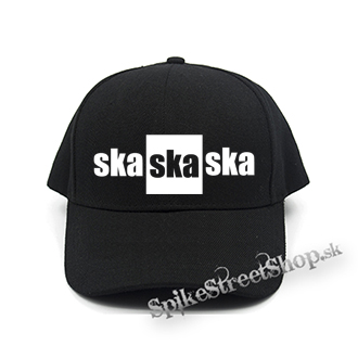 SKA SKA SKA - Nápis šachovnica - čierna šiltovka (-30%=AKCIA)