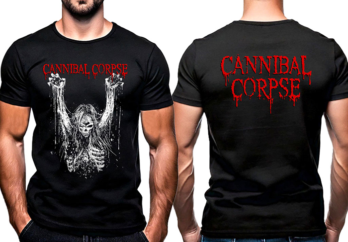 CANNIBAL CORPSE - Skeleton Hands Up - čierne pánske tričko