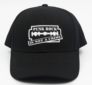 PUNKROCK IS NOT A CRIME - čierna šiltovka (-30%=AKCIA)