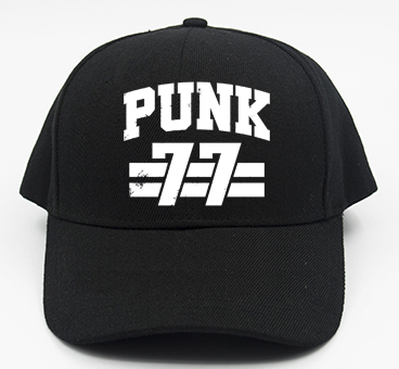 PUNK 77 - Slogan motív 2 - čierna šiltovka (-30%=AKCIA)