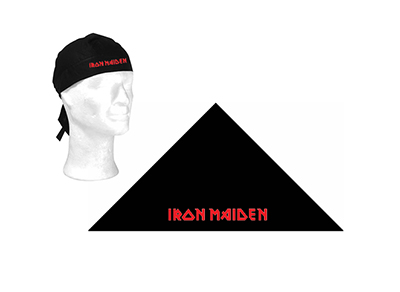 IRON MAIDEN - Red Logo - čierna bavlnená šatka na hlavu