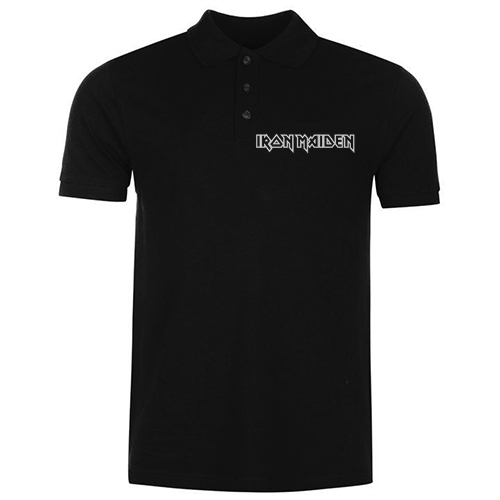 Čierna detská polokošeľa IRON MAIDEN - Logo White