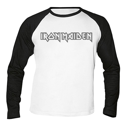 IRON MAIDEN - Logo Black - pánske tričko s dlhými rukávmi