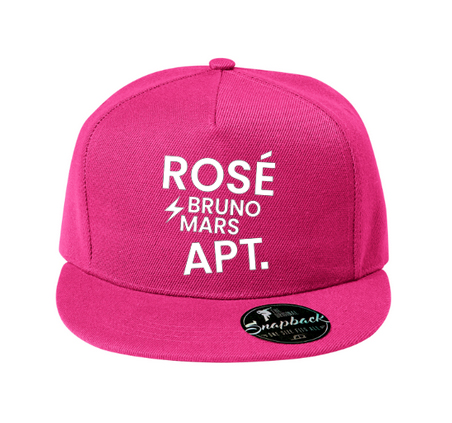 BRUNO MARS & ROSÉ - APT. Motive 1 White - ružová šiltovka model "Snapback"