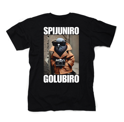 ITALIAN BRAINROT MEME - SPIJUNIRO GOLUBIRO  - čierne detské tričko